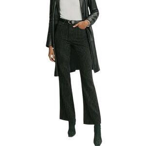 Reformation Georgia Pinstripe High Rise Flare Jeans